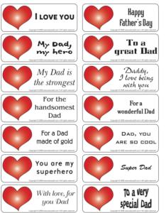 Father's day-Memo card