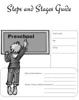 Steps and stage guide - preschool Steps and stage guide - preschool