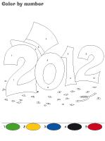 Color by number-Happy New Year 2012