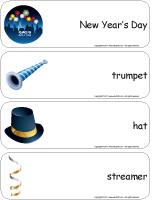 Giant word flashcards-Happy New Year