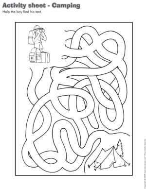 Spring Coloring Sheets on Open Activity Sheet   Camping  Activity Sheets Are Suggested For Each