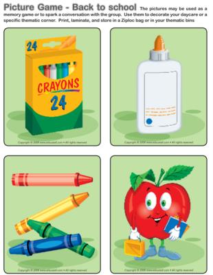 Back to School - Picture game