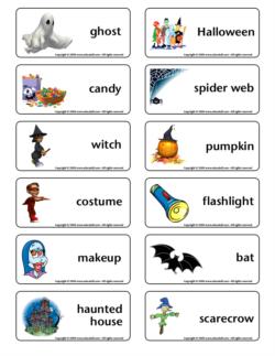 Halloween - Word flash card