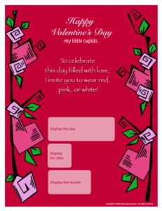 Valentine's day- Perpetual calendar