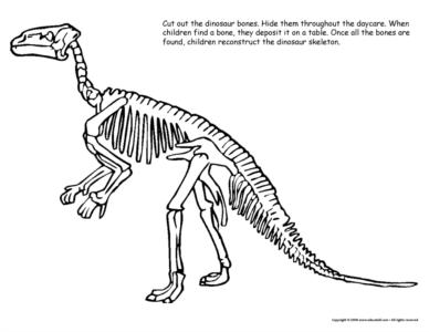 Dinosaur Coloring Sheets on Cut Out The Dinosaur Bones  Open Dinosaur Bones  Hide Them