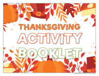 Activity sheets-Activity booklet-Thanksgiving