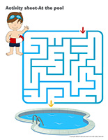 Activity sheets-At the pool