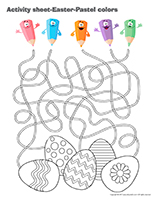 Activity-sheets-Easter Pastel colors