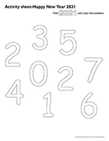 Activity sheets-Happy-New Year 2021