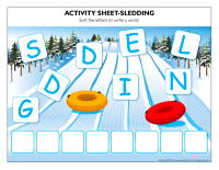 Activity sheets-Sledding