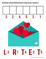 Activity sheets-Valentine’s Day-Love letters