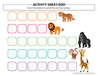 Activity sheets-Zoo