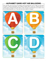Alphabet game-Hot air balloons