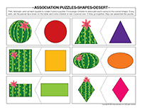 Association puzzles-Shapes-Desert