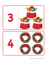 Association puzzles numbers-Christmas-1