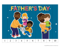 Association puzzles numbers-Father&rsquo;s day-1