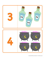 Association puzzles numbers-Halloween