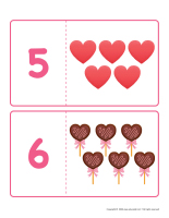 Association puzzles numbers-Valentine&rsquo;s Day-2