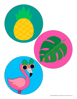Big stickers-Flamingoes