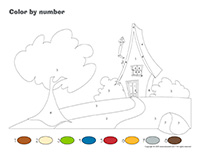 Color by number-Cabins