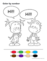 Color by number-Comic strips