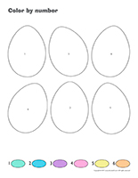 Color by number-Easter Pastel colors Color by number-Easter Pastel colors