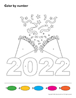 Color by number-Happy New Year 2022