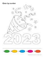Color by number-Happy New Year 2023