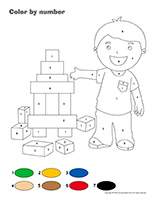 Color by number-Kindergarten