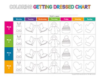 Coloring getting-dressed chart