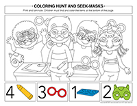 Coloring hunt and seek-Masks