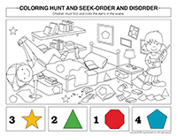 Coloring hunt and seek-Order and disorder
