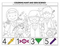 Coloring hunt and seek-Science