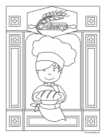 Coloring pages theme-Bakery