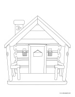 Coloring pages theme-Cabins