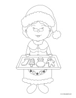 Coloring pages theme-Christmas-Baking