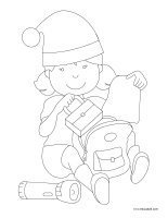 Coloring pages theme-Christmas in July