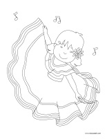 Coloring pages theme-Dance