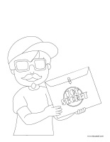 Coloring pages theme-Detectives