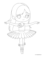 Coloring pages theme-Dolls