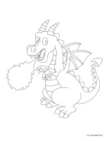 Coloring pages theme-Dragons