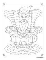 Coloring pages theme-Elves-1
