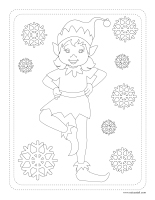 Coloring pages theme-Elves 2022