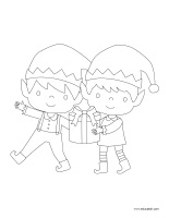 Coloring pages theme-Elves-2025-1