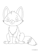 Coloring pages theme-Foxes