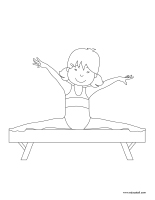 Coloring pages theme-Gymnastics