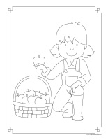 Coloring pages theme-Harvest time