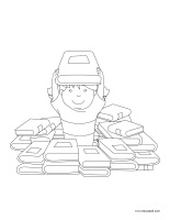 Coloring pages theme-I am learning to sort