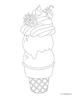 Coloring pages theme-Ice cream shop