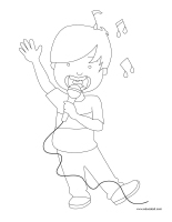 Coloring pages theme-Karaoke